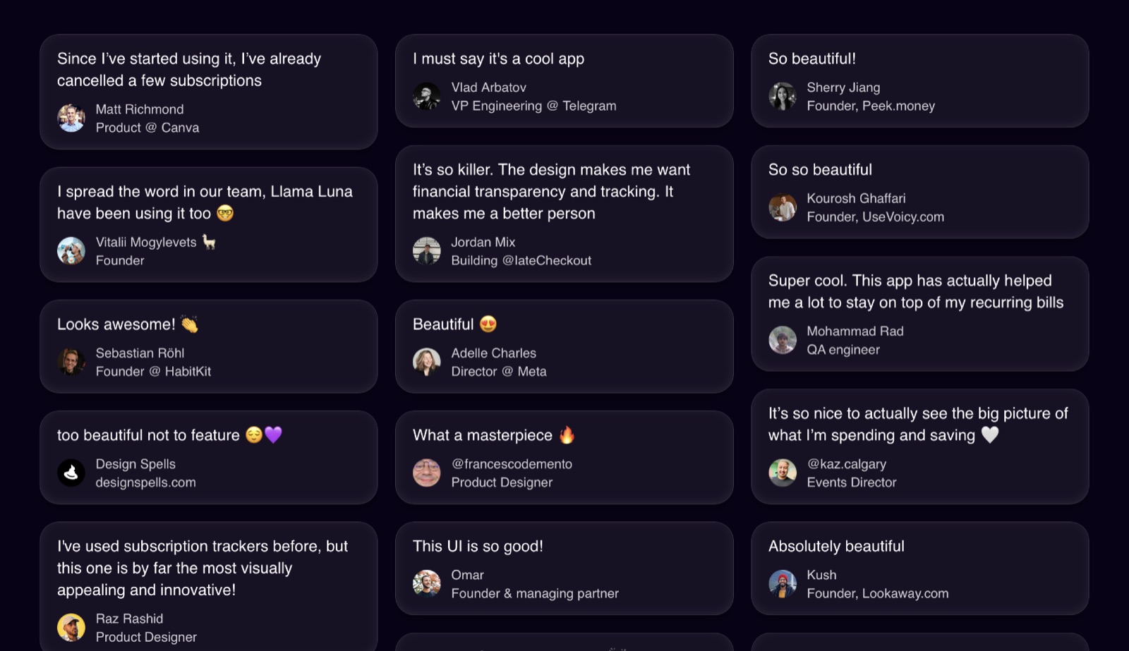 Feedback from the tech community