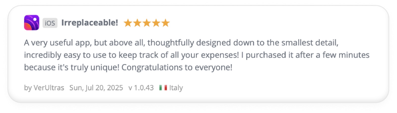 Orbit App Store ratings